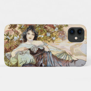Vintage Art Nouveau Woman by Alphonse Mucha Case-Mate iPhone Case