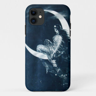 Vintage Art Nouveau Woman on Crescent Moon iPhone 11 Case