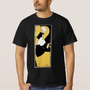 Vintage Art Nouveau, Woman Reading a Yellow Book T-Shirt