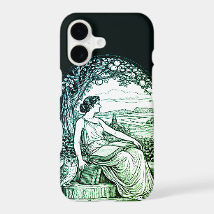 Vintage Art Nouveau Woman Reading Under Tree