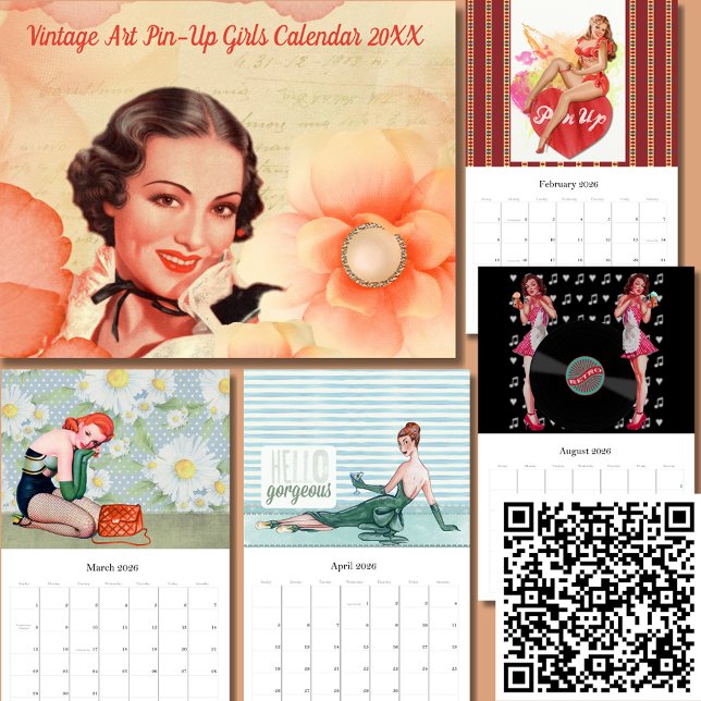 Vintage Art Pin-Up Girls Calendar 20XX (Retro Vintage Pin-Up Girls Calendar 20XX)