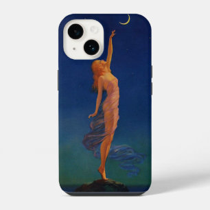 Vintage Art Print, "Reaching For The Moon" iPhone 14 Case