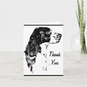Vintage Art Springer Spaniel Thank You Card