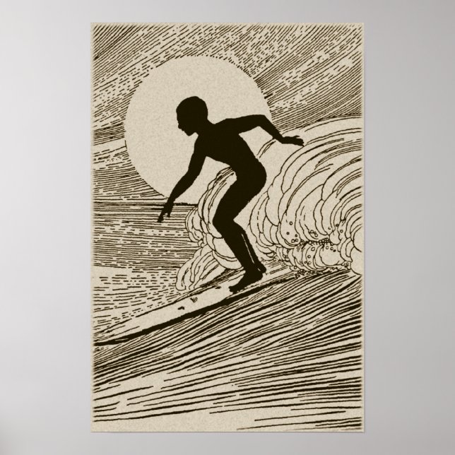 Vintage Art - Surfing Poster (Front)