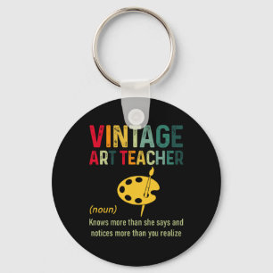 Vintage Art Teacher Key Ring