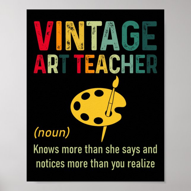 Vintage Art Teacher  Poster (Front)