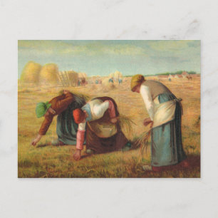 Vintage Art, Van Gogh, Gleaners in the field Postcard