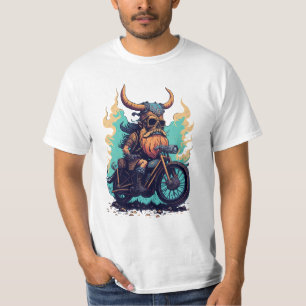 Vintage Art Viking Riding a Bike T-shirt Mug 
