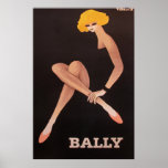 Vintage Art Villemot/ Bally Pink Shoes Poster<br><div class="desc">A stunning piece, perfect for the art deco lover or the vintage poster collector! circa 1982 - Bold colour, a brilliant accent to any home, office, or studio loft! Bernard Villemot (1911–1989) was a French graphic artist known primarily for his iconic advertising images for Orangina, Bally shoes, Perrier, and Air...</div>