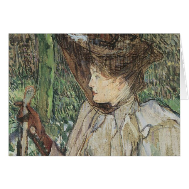 Vintage Art, Woman with Gloves by Toulouse Lautrec (Front Horizontal)