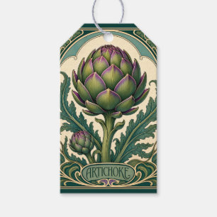 Vintage Artichoke Art Nouveau Style Kitchen Art Gift Tags