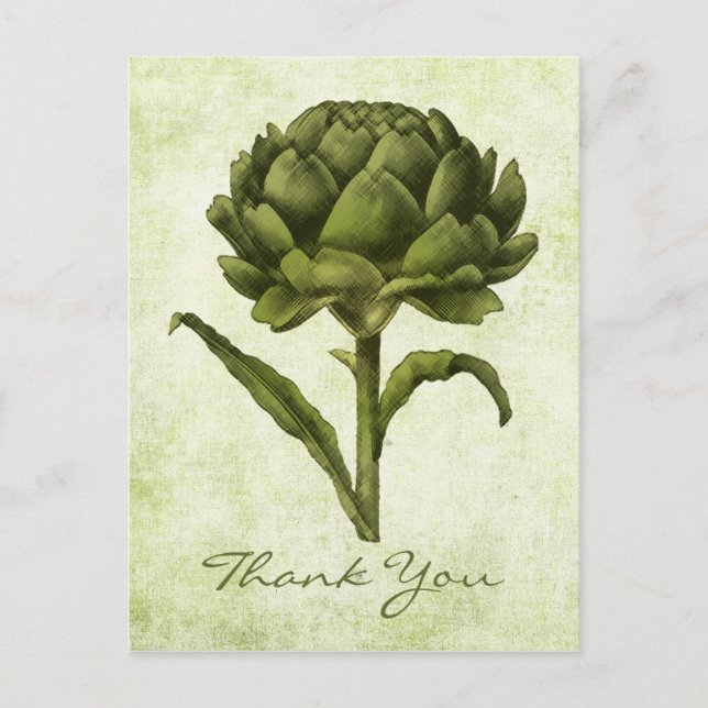 Vintage Artichoke Postcard (Front)
