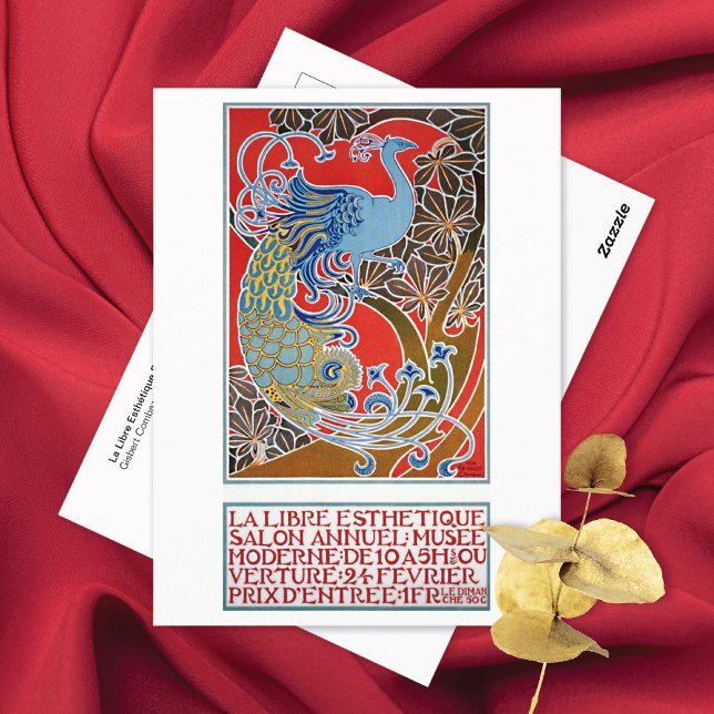 Vintage Artistic Society Peacock Combaz Postcard (Creator Uploaded)