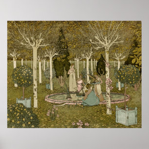 Vintage Arts And Crafts Style The Park Poster