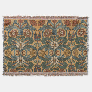 Vintage Arts & Crafts Craftsman, Mission Style Throw Blanket
