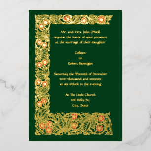 Vintage Arts & Crafts Foliage & Floral Border