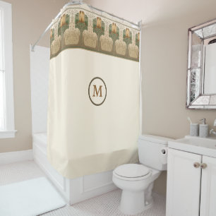 Vintage Arts & Crafts or Mission Style Frieze Shower Curtain