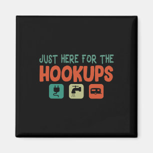 Vintage Arts Funny Camping Outfits Just Here For T Magnet