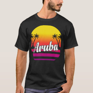 Vintage Aruba Beach Cool Tropical Family Spring Va T-Shirt