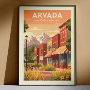 Vintage Arvada Colorado Poster