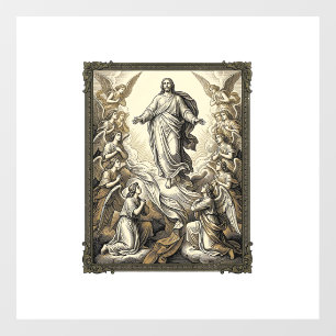 Vintage Ascension Angel Engraving Vector Art_1