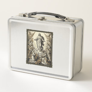 Vintage Ascension Angel Engraving Vector Art_1 Metal Lunch Box