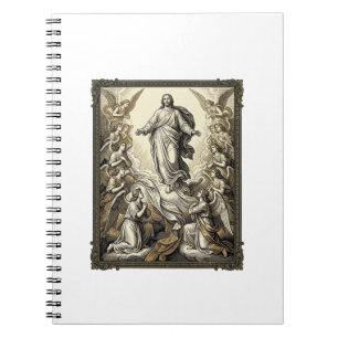 Vintage Ascension Angel Engraving Vector Art_1 Notebook