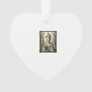 Vintage Ascension Angel Engraving Vector Art_1 Ornament