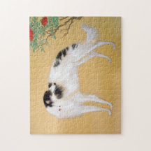 Vintage Asian Borzoi Art Puzzle