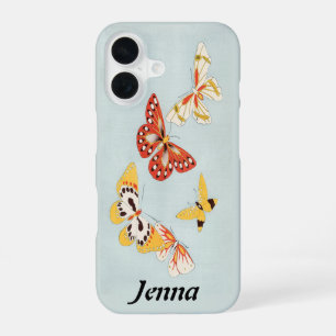 Vintage Asian Butterflies iPhone 16 Case