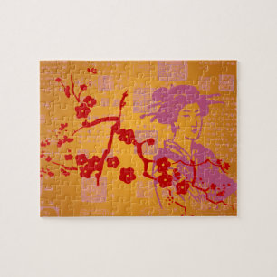 Vintage Asian Collage Jigsaw Puzzle