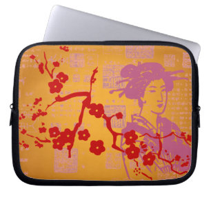 Vintage Asian Collage Laptop Sleeve