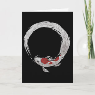Vintage Asian Japanese Koi Carp Fishing Novelty Fi Card