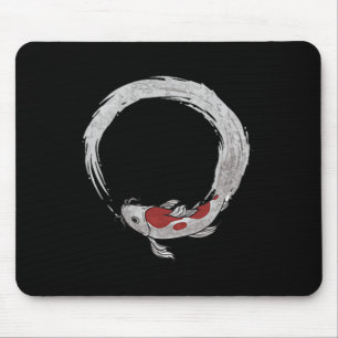 Vintage Asian Japanese Koi Carp, Nishikigoi, Koi F Mouse Pad