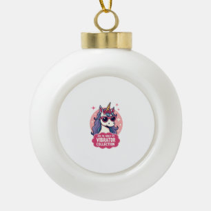 Vintage Ask Me About My Vibrator Collection Unicor Ceramic Ball Christmas Ornament