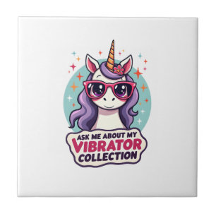 Vintage Ask Me About My Vibrator Collection Unicor Ceramic Tile
