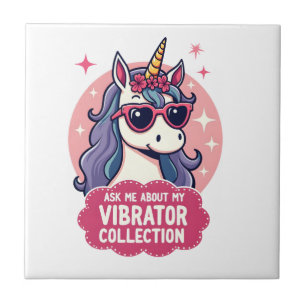 Vintage Ask Me About My Vibrator Collection Unicor Ceramic Tile