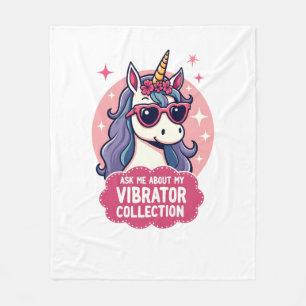 Vintage Ask Me About My Vibrator Collection Unicor Fleece Blanket