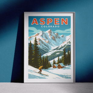 Vintage Aspen Colorado Poster