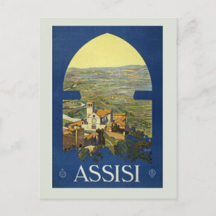 Vintage Assisi Italy Retro Italian Travel Postcard