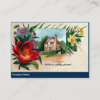 Vintage Asters and Tudor House Business Card