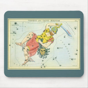 Vintage Astonomy, Perseus and Caput Medusa Mouse Pad