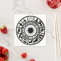 Vintage Astrology Zodiac Wheel