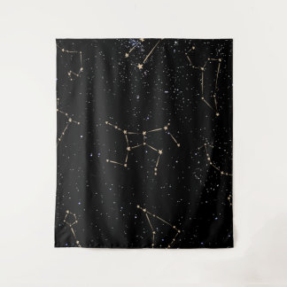 Vintage Astrology Zodiac Wheel Star Sign Tapestry