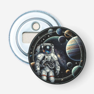 Vintage Astronaut and Planets Bottle Opener