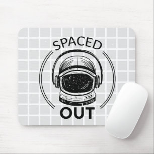Vintage Astronaut Helmet Grid Mouse Pad