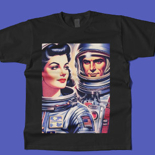 Vintage Astronaut Illustration T-Shirt