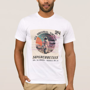 VINTAGE ASTRONAUT IN OUTER SPACE GRAPHIC  T-Shirt