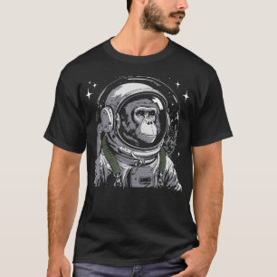 Vintage Astronaut Monkey Primate Animal Lover Zook T-Shirt