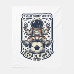 Vintage Astronaut Soccer Peace Sign Shirt Design_1 Fleece Blanket